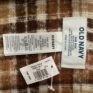 Old Navy Brown Plaid Scarf NWT